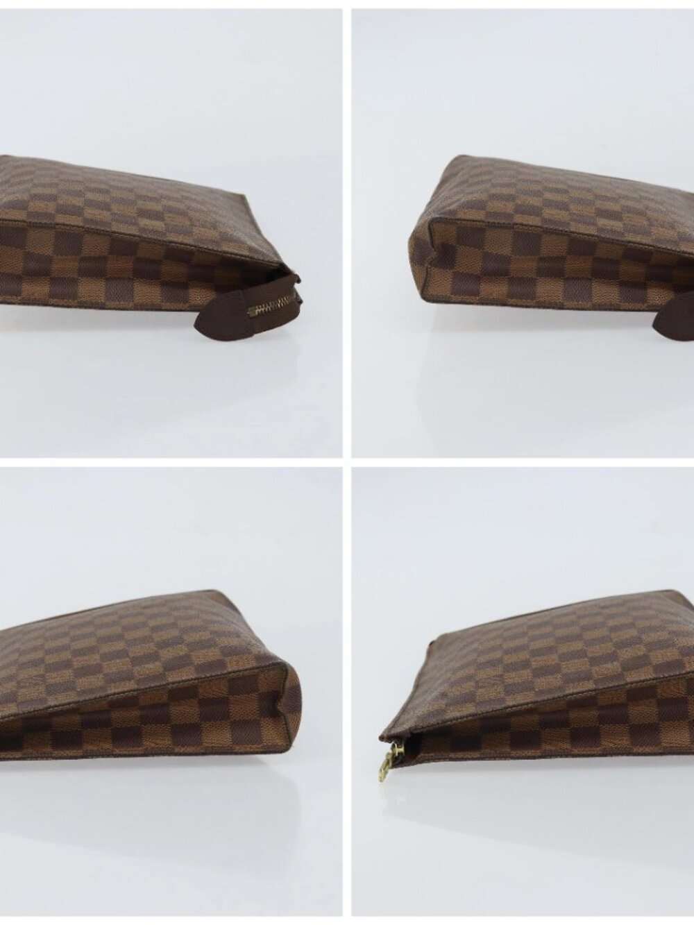 LOUIS VUITTON Damier Ebene Poche Toilette 26 Pouch N47543 LV Auth 161708 - Picture 16 of 16